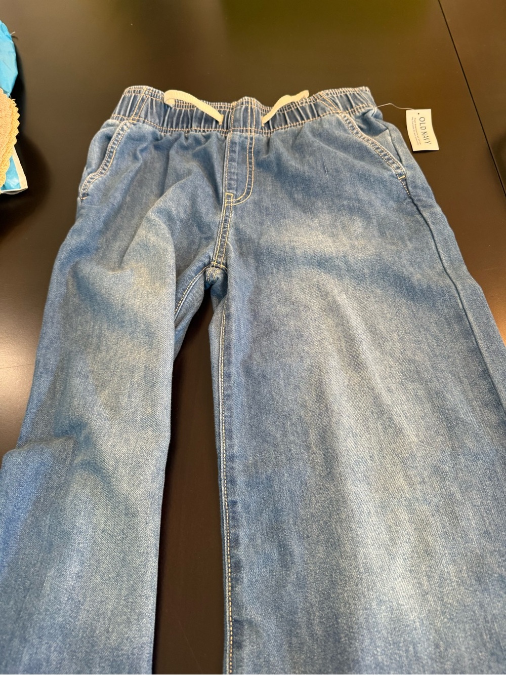 Old Navy Relaxed Fit Light Blue Drawstring Jeans